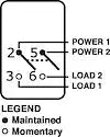 SWITCH CONTURA DPST OFF-(ON)