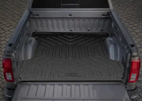 Husky Liner 16003 Bed Mat Direct-Fit Without Raised Edges Black Rubber Tailgate