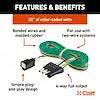 CURT MFG 56503 CUSTOM WIRING  4-WAY FLAT OUTPUT  S