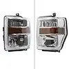 SPEC-D TUNIN 2LH-F25008-RS SUPERDUTY CHROME EURO HEADLIGHTS