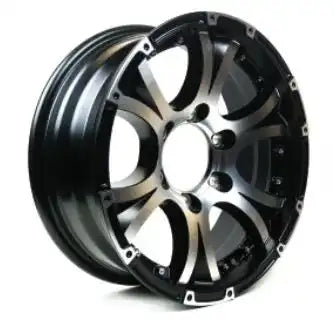 ALUMINUM - 16X6 8X6.5 BLACK MACHINE