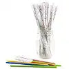 PAPER PARTY STRAWS  WRAPPED  ASSORT