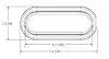 ECCO ELECT ED3060AW DIRECTIONAL  6' OVAL  STTR-WARNING