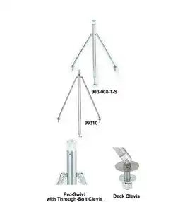 44'S.S.SKI PYLON W/SWIVL