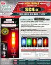 BRIGHT CONSTANT AMBER/RED LED WHIP