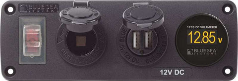 PANEL ACC H2O USB  SCKT & VMETER