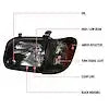 SPEC-D TUNIN 2LCLH-TUN05JM-RS HEADLIGHT AND CORNER LIGHT SET - BL