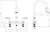 CATALINA 8' KITCHEN FAUCET  NICKEL