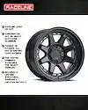 RACELINE 947B-89081+18 SCOUT SATIN BLACK 18X9 8X170 +18MM