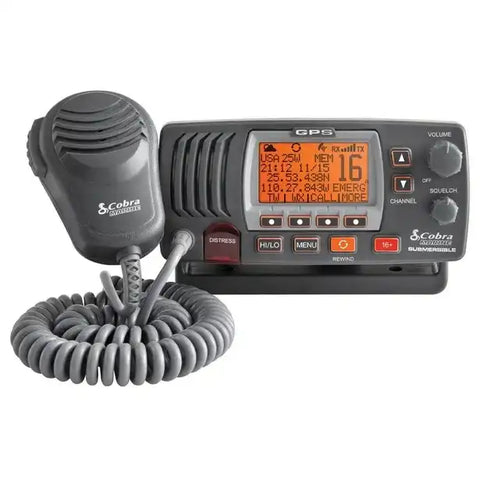COBRA MR F77B GPS FIX VHF CLASS-D GPS REW PA WHT