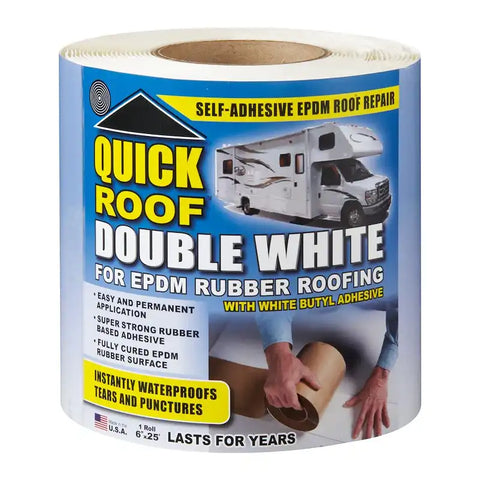 NEW WHITE BUTYL EPDM QUICK ROOF 6'X