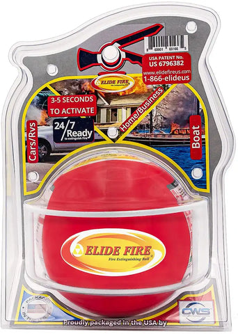 Elide Fire USA ELY6 Fire Extinguisher Self Active Ball Rated For A/B/C Type Fires