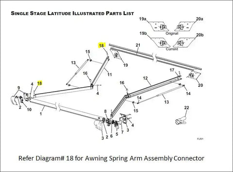 CAREFREE/CO. R001791 ARM ATTACH KIT LATITUDE
