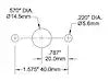 BLUE SEA 2140-BSS CIRCUIT BREAKER PUSH BUTTON MD 30A