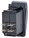 SWITCH CONTURA2 DPST OFF-(ON) BLK
