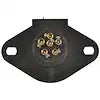 POLLAK 6P-103V 6 POLE ROUND SOCKET WITH RUBBER BOO