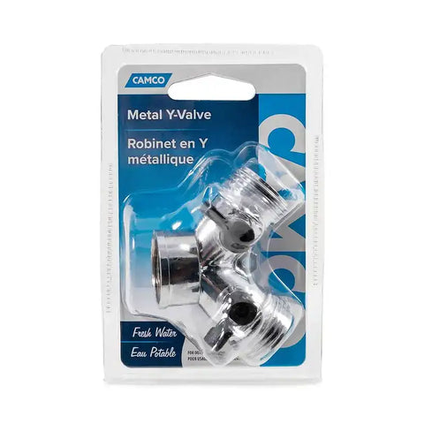 CAMCO 20114 FRESH WATER HOSE Y-VALVE  METAL (E/