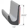 BLK PVC DRIP RAIL 50FT W/ACRYL TAPE