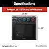 21  3BURNER GAS RANGE WITH GLASS D
