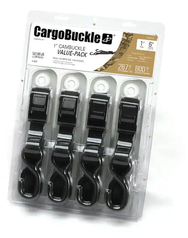 CAM BUCKLE TIE-DOWN VALUE PACK  1'