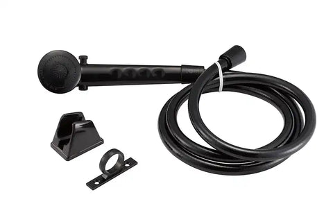 RV SHOWER HEAD & HOSE - BLACK