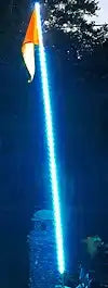 RACESPORT LT RSQG5FTB 5FT LED ATV/JEEP WHIP - FLAG POLE -