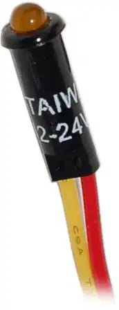 LED 12VDC AMBER 11/64IN
