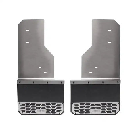 Putco 78410 - Mud Skins Flaps Brushed Stainless Features Hex Shield Solid