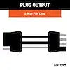 CURT MFG 52107 CUSTOM WIRING HARNESS  4-WAY FLAT O