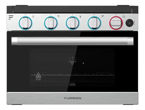 3BURNER ALL GLASS LED KNOB SS