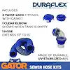 SEWER HOSE KIT  15'  PLASTIC RIB