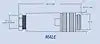 FIELD CONNECTOR MALE MINI STRAIGHT
