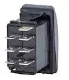 SWITCH CONTURA2 DPDT ON-OFF-ON BLK