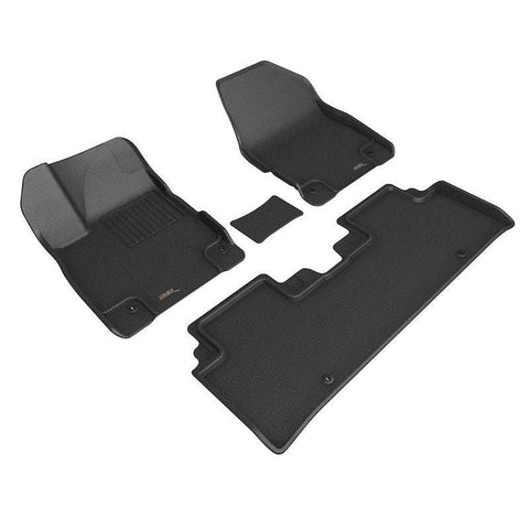 3D MATS/U-AC L1KA08501509 KAGU FLOOR MAT; BLACK; 4 PC.; 2 PC.