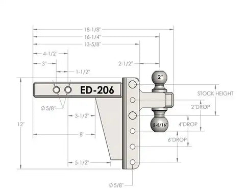 2.0' EXTREME DUTY 6' DROP/RISE