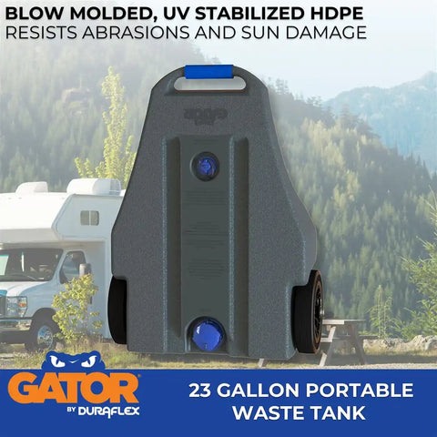 DURAFLEX 21902 GATOR WASTE TANK 23 GAL 2 WHEEL