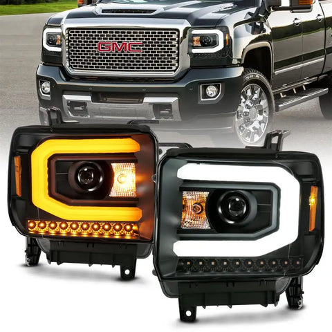 ANZO 111487 PROJECTOR HEADLIGHT SET; W/PLANK ST