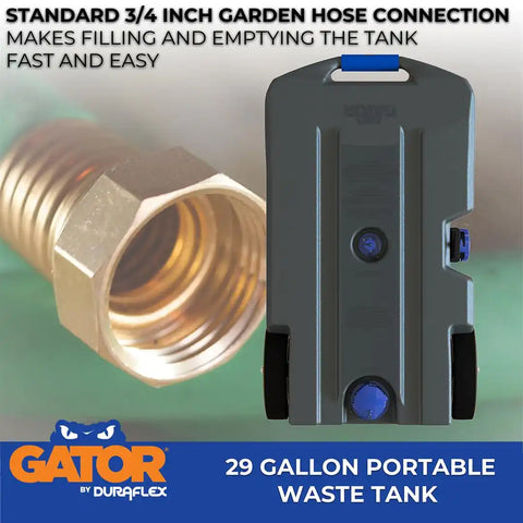 DURAFLEX 21903 GATOR WASTE TANK 29 GAL 2 WHEEL
