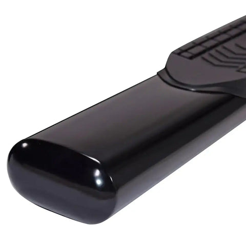 TrailFX A8211B - 6 Inch Oval Straight Powder Coated Black Steel Rocker Panel Mount Extended Cab Pickup