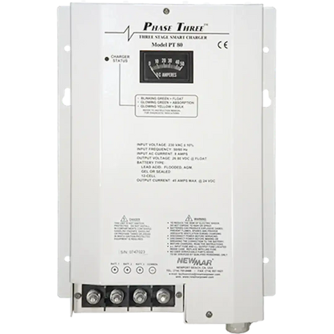 NEWMAR PT-80 BATT CHGR  PHASE 3  12V 80A  3 BANK