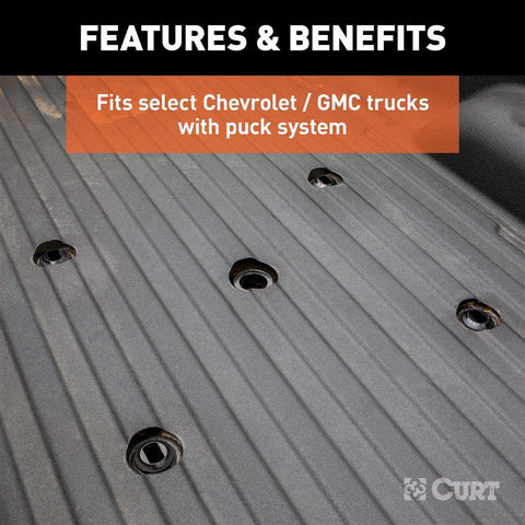 CURT 16029 Puck System 5th Wheel Legs, Select Silverado, Sierra 2500, 3500 HD, 8' Bed, 25K