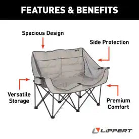 LIPPERT CAMPFIRE FOLDING LOVESEAT