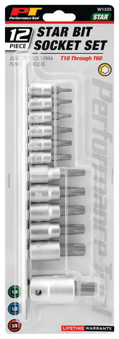 PERFORM TOOL W1335 STAR BIT SOCKET SET