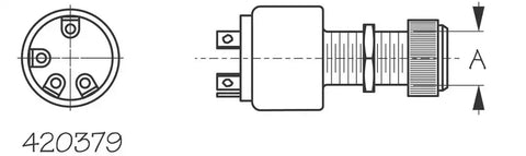 SEA DOG 420379-1 POLY 4-POSITION KEY SWITCH 4 -