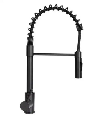 COILED PULL-DOWN FAUCET-BLACK MATTE