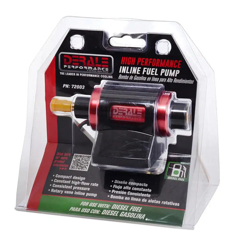 DERALE 72003 HP IN-LINE FUEL PUMP-130LPH