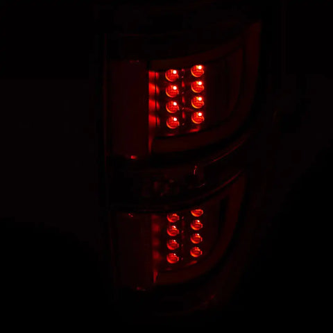 ANZO USA 311257 Tail Light Assembly LED Red/ Clear Lens Black Housing Set of 2