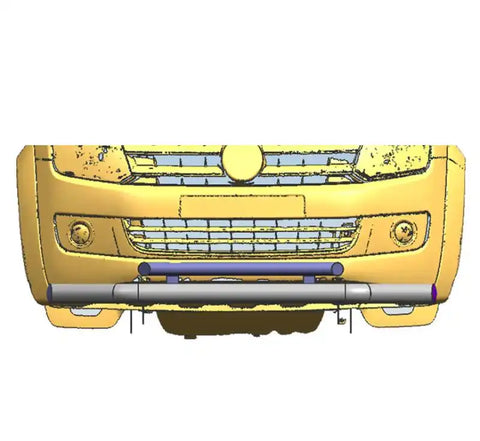 Black Horse Offroad FD-HO22S Bumper Guard Front Runner Mirror Polished Stainless S