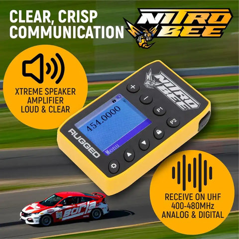 RUGGED RADIO NITRO-BEE-X NITRO BEE XTREME UHF RACE RECEIVER