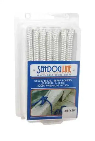 SEA DOG 302112015WH-1 DOUBLE BRAIDED NYLON DOCK LINE